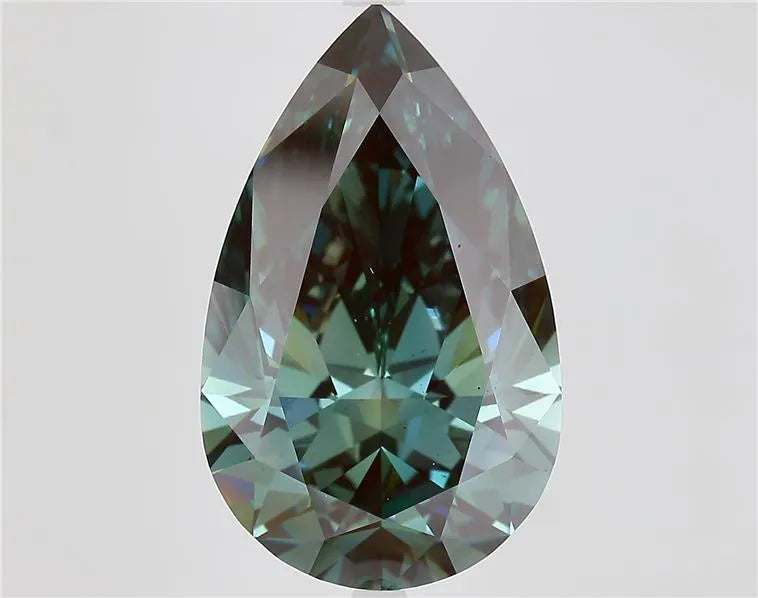 11.50ct Pear Lab Grown Diamond (Colour Fancy Deep Green, Clarity VS2, IGI Certified)