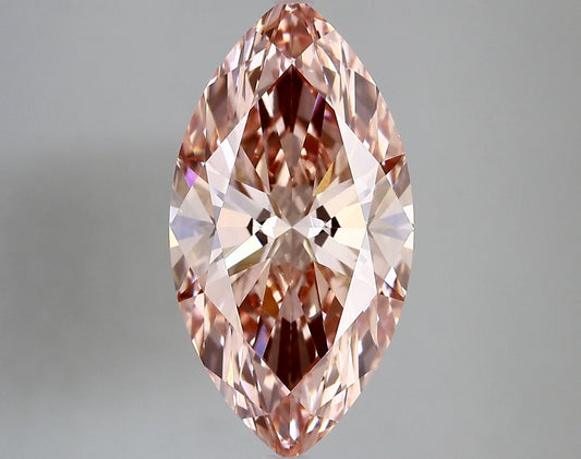 Lab-Grown Marquise Diamond - 5.05 Carats, Fancy Vivid Pink Color, VS1 Clarity - Certified by IGI - Report Number: LG683527658