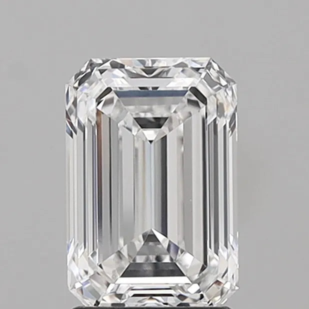 2,08 ct Smaragd, im Labor gezüchteter Diamant (Farbe D, Reinheit VVS1, IGI-zertifiziert)