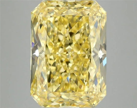 Diamant de laboratoire radiant de 5,10 ct (couleur jaune vif fantaisie, pureté VS1, certifié IGI)