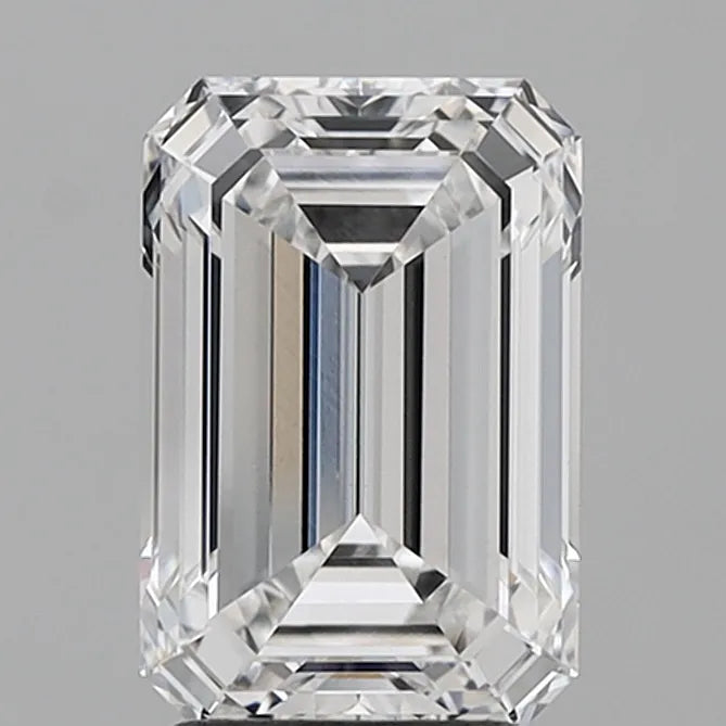2.92ct Emerald Lab Grown Diamond (Colour D, Clarity VVS2, IGI Certified)