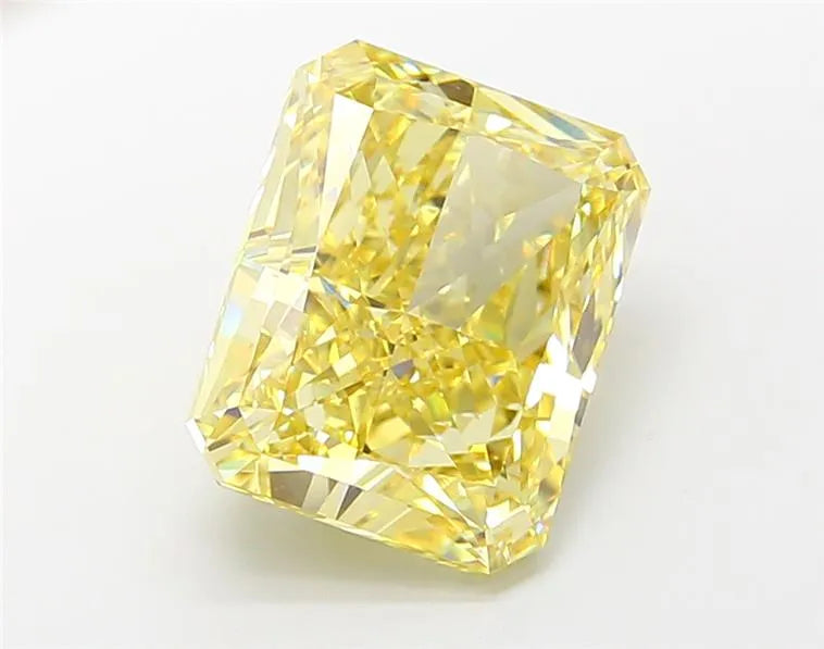 Diamant de laboratoire radiant de 7,05 ct (couleur jaune intense fantaisie, pureté VVS2, certifié IGI)