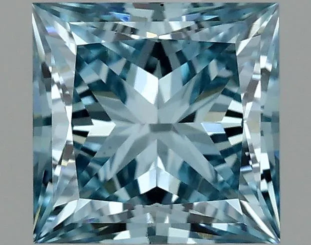 0.99ct Princess Lab Grown Diamond (Colour Fancy Vivid Blue, Clarity VS1, IGI Certified)
