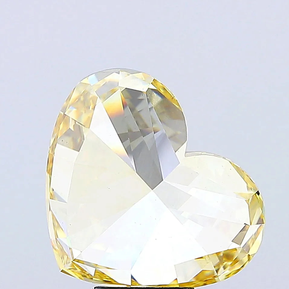 9.06ct Heart Lab Grown Diamond (Colour Fancy Vivid Yellow, Clarity VS2, IGI Certified)