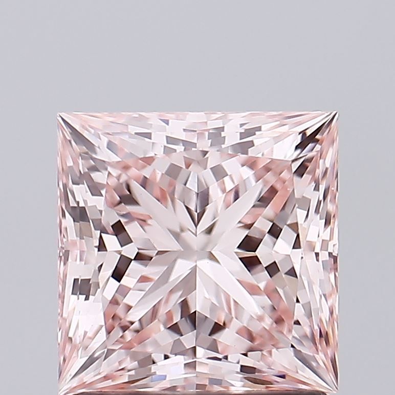 Lab-Grown Princess Diamond - 1.5 Carats, Fancy Intense Pink Color, VS1 Clarity - Certified by IGI - Report Number: LG605356232
