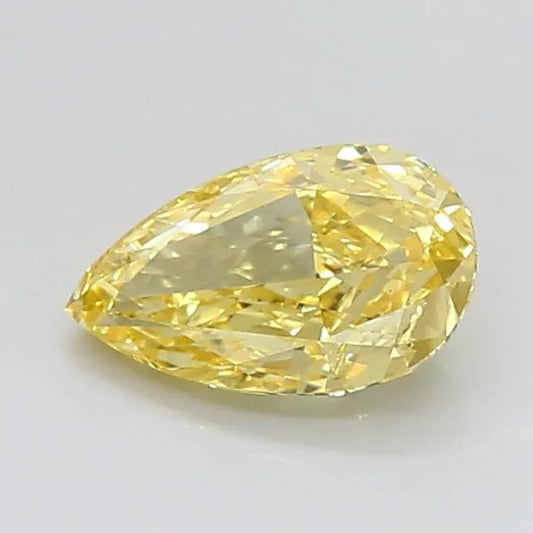 0.95ct Pear Lab Grown Diamond (Colour Fancy Vivid Yellow, Clarity VS1, Cut GD, IGI Certified)