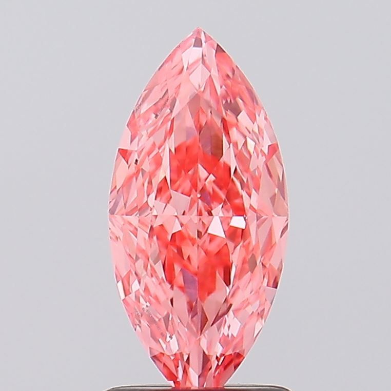 Lab-Grown Marquise Diamond - 1.51 Carats, Fancy Vivid Pink Color, VVS2 Clarity - Certified by IGI - Report Number: LG629494203