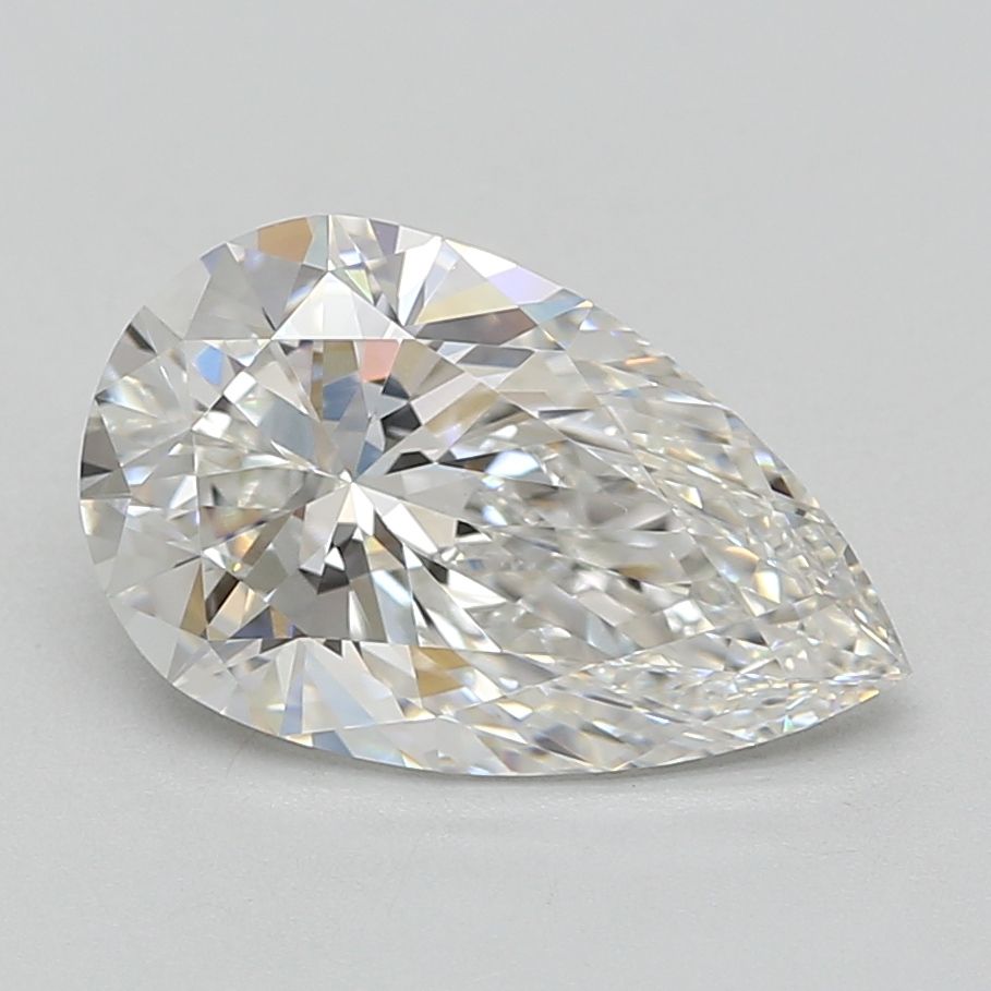 Lab-Grown Pear Diamond - 4.03 Carats, F Color, VVS2 Clarity - Certified by IGI - Report Number: LG675561061