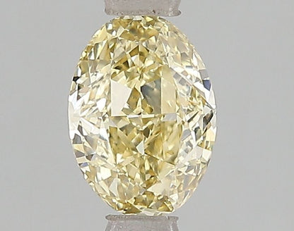 Lab-Grown Oval Diamond - 1.01 Carats, Fancy Yellow Color, VS2 Clarity - Certified by IGI - Report Number: LG671493336