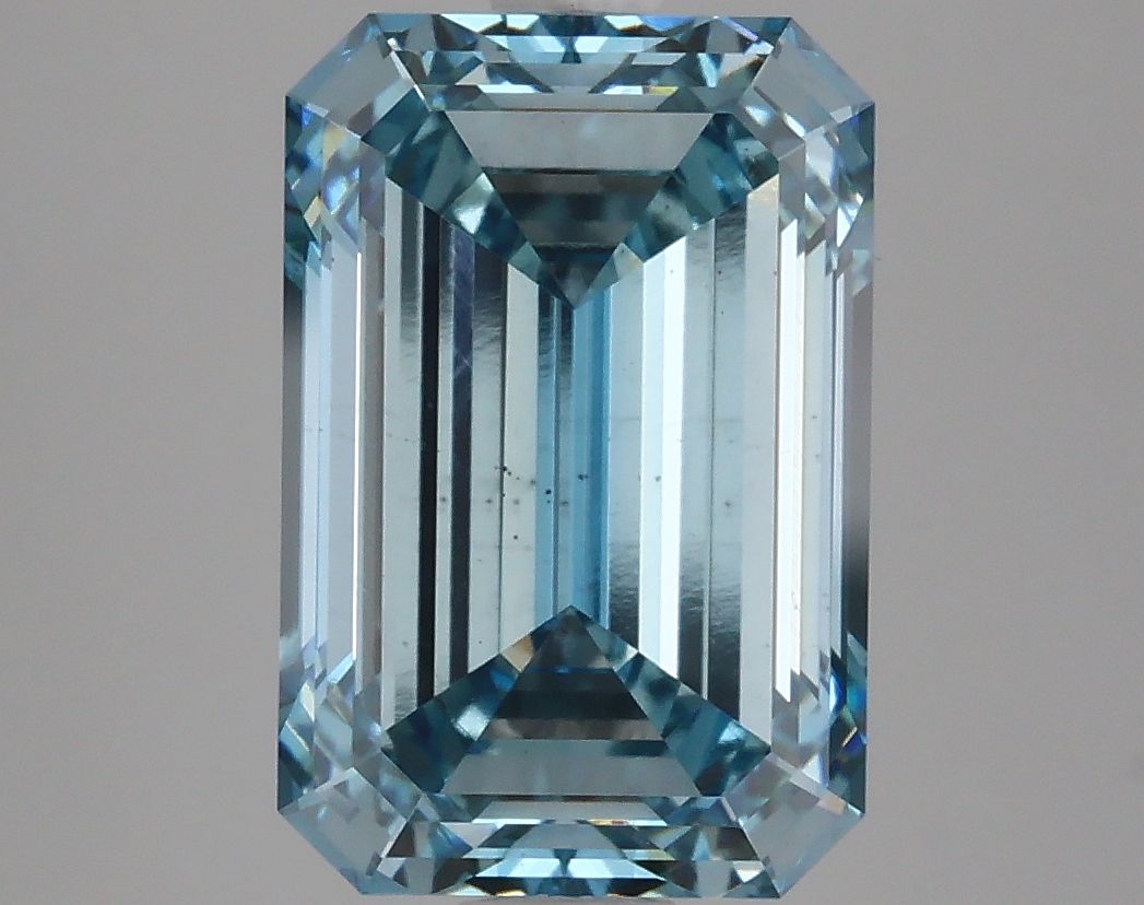 Lab-Grown Emerald Diamond - 5.08 Carats, Fancy Vivid Blue Color, VS2 Clarity - Certified by IGI - Report Number: LG626420508