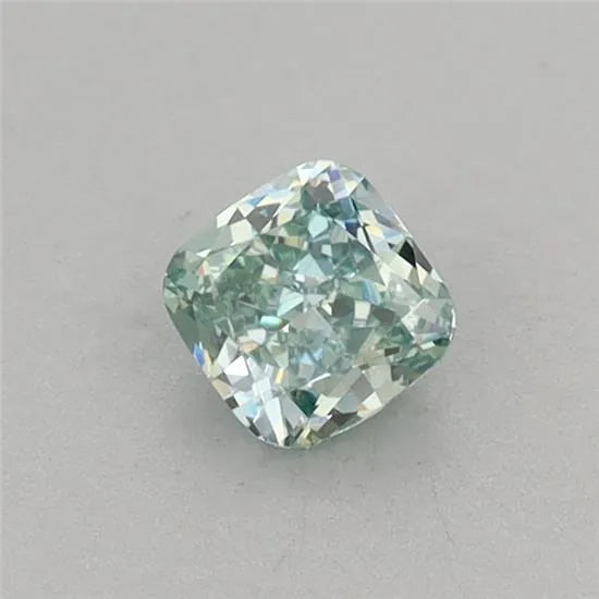 0.38ct Cushion modified Lab Grown Diamond (Colour Fancy Vivid Green, Clarity VS1, IGI Certified)