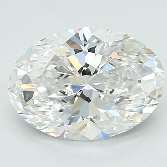 Lab-Grown Oval Diamond - 1.96 Carats, D Color, VS1 Clarity - Certified by IGI - Report Number: LG692549858