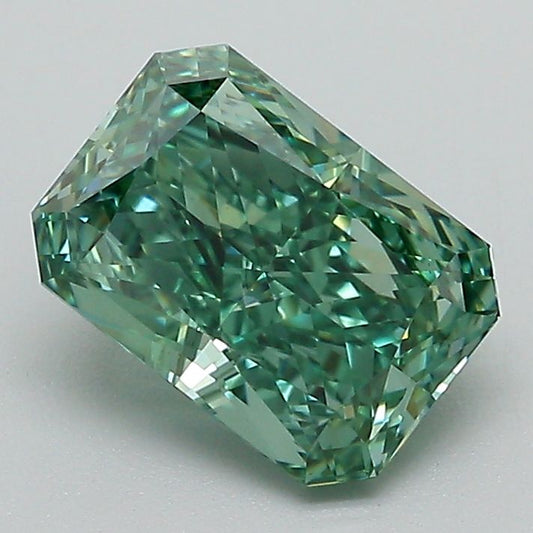 Radiant 1.72ct Fancy Vivid Green VS1 - Cut • IGI • LG720594485
