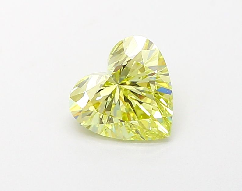 Lab-Grown Heart Diamond - 1.0 Carats, Fancy Intense Yellow Color, VVS1 Clarity - Certified by IGI - Report Number: LG665420421