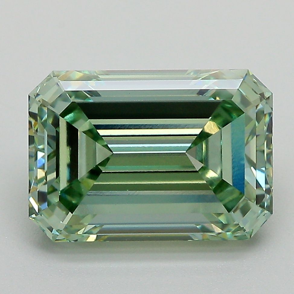 Lab-Grown Emerald Diamond - 4.63 Carats, Fancy Intense Green Color, VS1 Clarity - Certified by IGI - Report Number: LG680551652