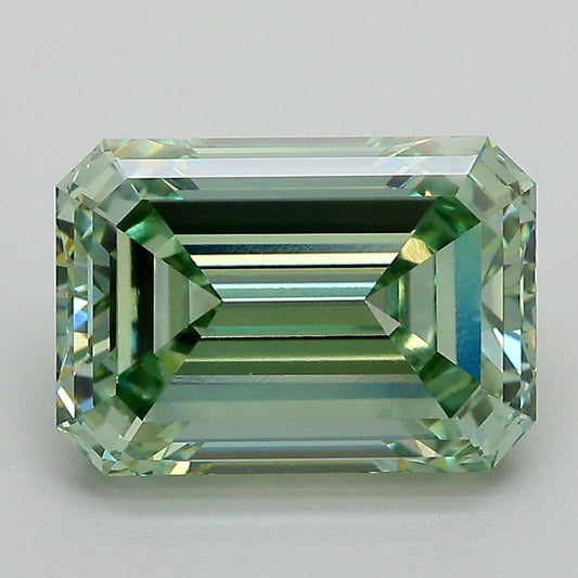 Lab-Grown Emerald Diamond - 4.63 Carats, Fancy Intense Green Color, VS1 Clarity - Certified by IGI - Report Number: LG680551652