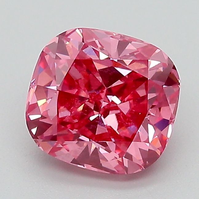 Lab-Grown Cushion Diamond - 1.5 Carats, Fancy Vivid Pink Color, VVS2 Clarity - Certified by IGI - Report Number: LG662471674