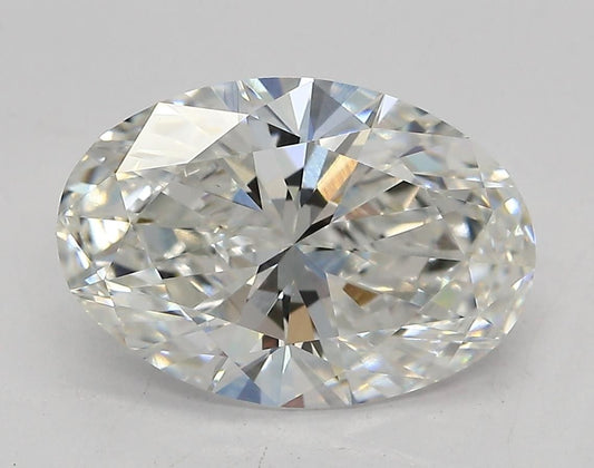Lab-Grown Oval Diamond - 3.04 Carats, F Color, VVS2 Clarity - Certified by IGI - Report Number: LG681577350