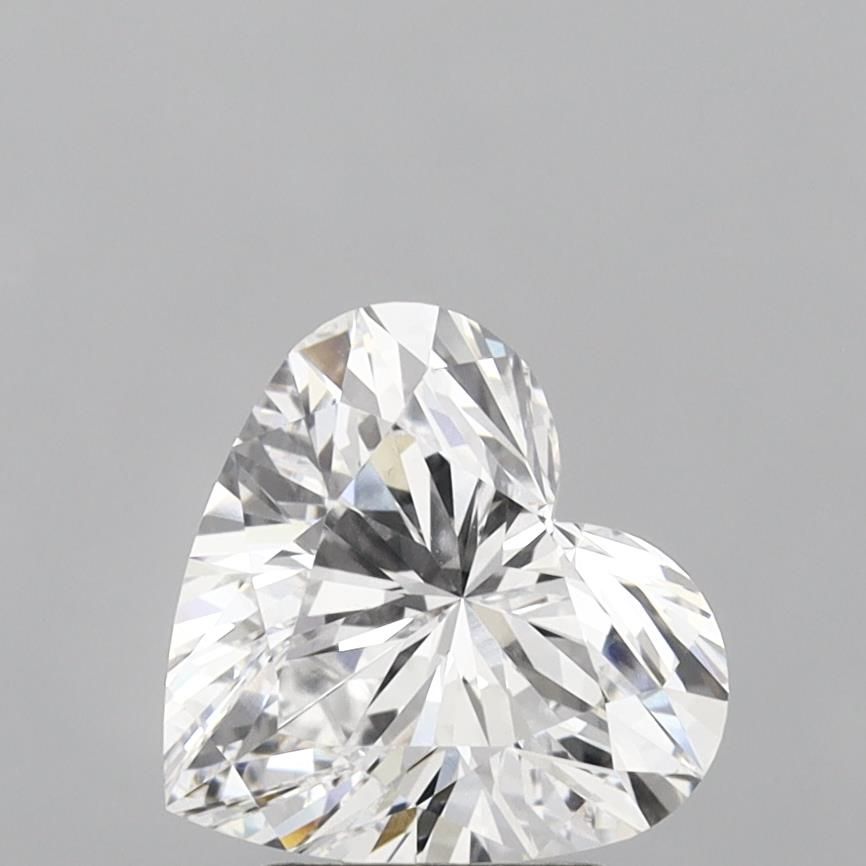 Lab-Grown Heart Diamond - 2.55 Carats, E Color, VVS2 Clarity - Certified by IGI - Report Number: LG597376303