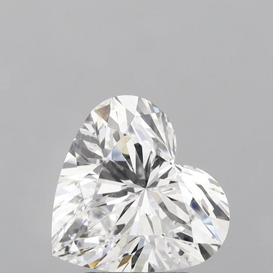 Lab-Grown Heart Diamond - 2.55 Carats, E Color, VVS2 Clarity - Certified by IGI - Report Number: LG597376303