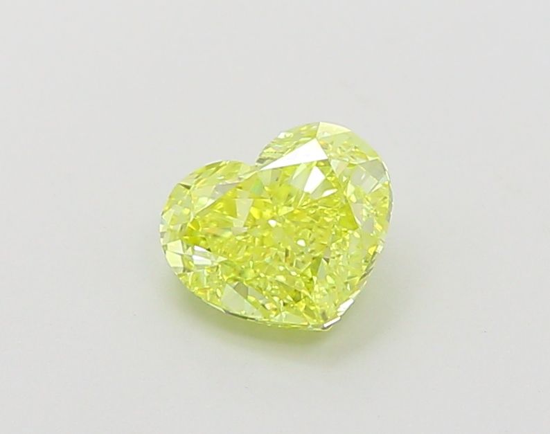Lab-Grown Heart Diamond - 1.01 Carats, Fancy Vivid Yellow Color, VVS2 Clarity - Certified by IGI - Report Number: LG660440328