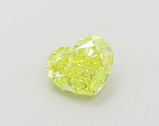 Lab-Grown Heart Diamond - 1.01 Carats, Fancy Vivid Yellow Color, VVS2 Clarity - Certified by IGI - Report Number: LG660440328