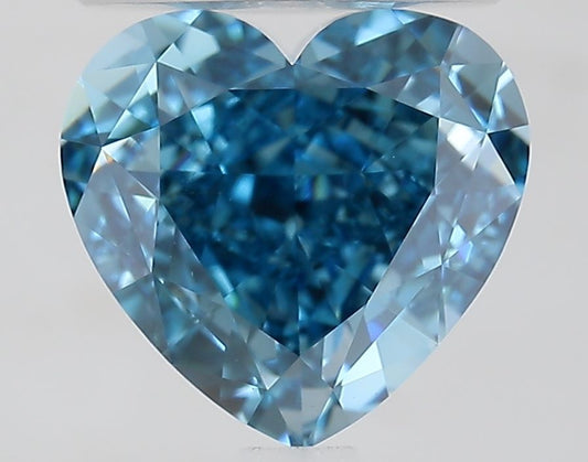 Lab-Grown Heart Diamond - 2.51 Carats, Fancy Vivid Blue Color, VVS2 Clarity - Certified by IGI - Report Number: LG662488922