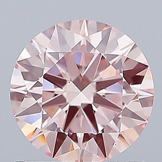 Lab-Grown Round Diamond - 1.0 Carats, Fancy Intense Pink Color, VS2 Clarity - Certified by IGI - Report Number: LG659409070