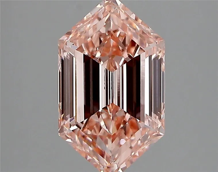 2.04ct Hexagonal Lab Grown Diamond (Colour Fancy Vivid Pink, Clarity VS1, IGI Certified)