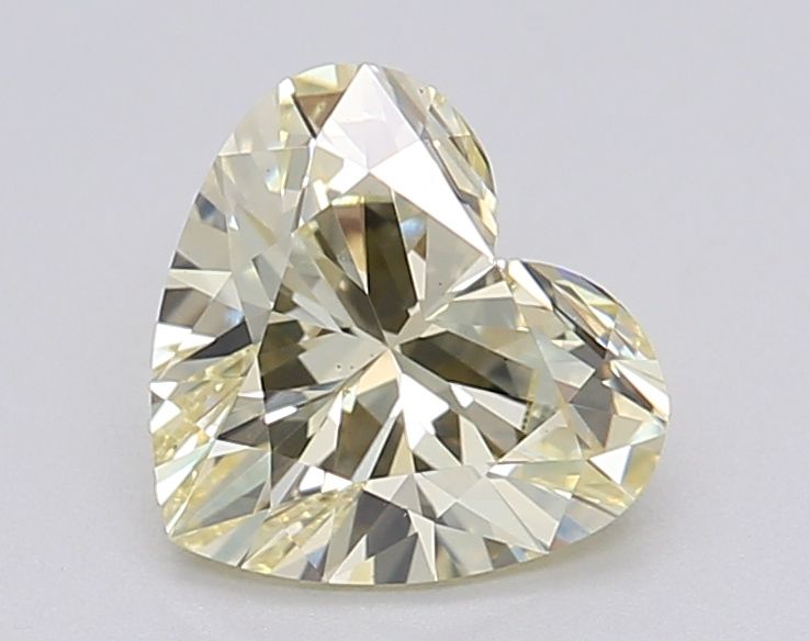 Lab-Grown Heart Diamond - 1.03 Carats, Fancy Yellow Color, VS1 Clarity - Certified by IGI - Report Number: LG618485752