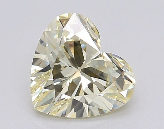 Lab-Grown Heart Diamond - 1.03 Carats, Fancy Yellow Color, VS1 Clarity - Certified by IGI - Report Number: LG618485752