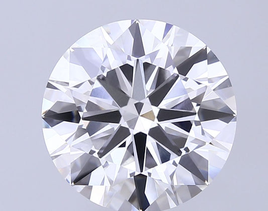 Lab-Grown Round Diamond - 6.02 Carats, E Color, VVS2 Clarity - Certified by IGI - Report Number: LG696539282