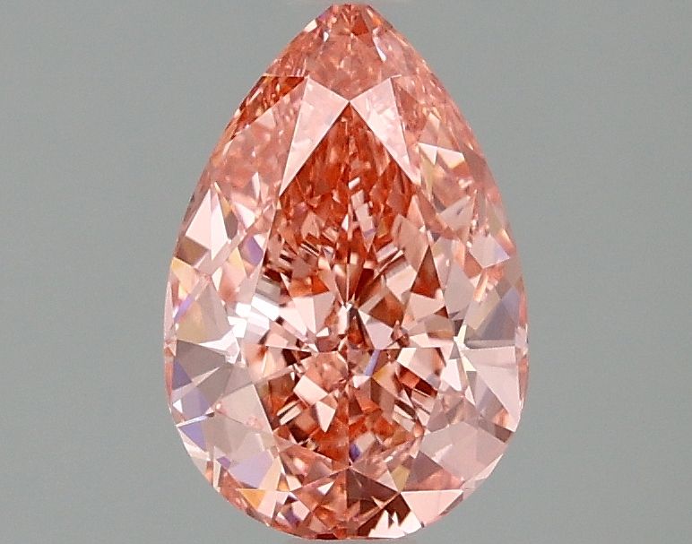 Lab-Grown Pear Diamond - 1.55 Carats, Fancy Vivid Pink Color, VS1 Clarity - Certified by IGI - Report Number: LG667437846