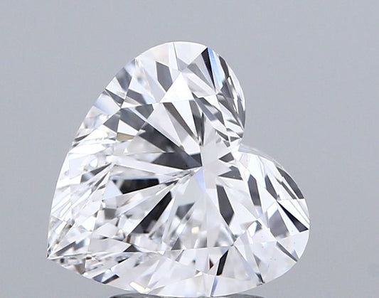 Lab-Grown Heart Diamond - 2.51 Carats, D Color, VS1 Clarity - Certified by IGI - Report Number: LG693553219