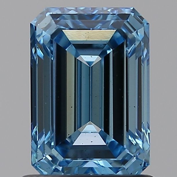 Lab-Grown Emerald Diamond - 1.17 Carats, Fancy Vivid Blue Color, VS2 Clarity - Certified by IGI - Report Number: LG628418420