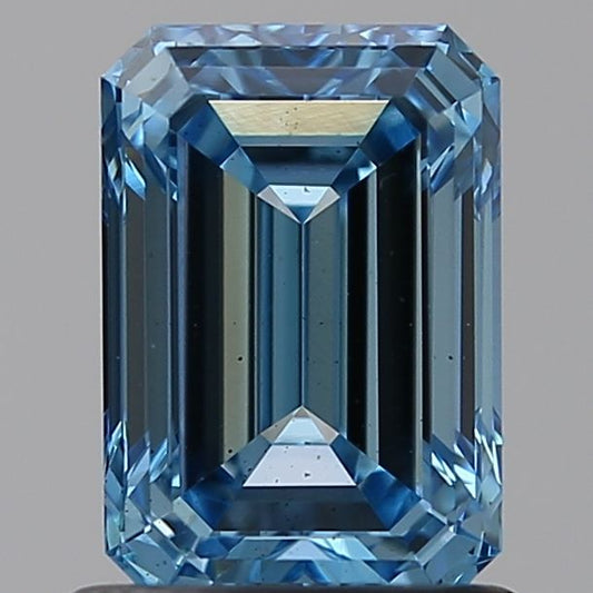 Lab-Grown Emerald Diamond - 1.17 Carats, Fancy Vivid Blue Color, VS2 Clarity - Certified by IGI - Report Number: LG628418420