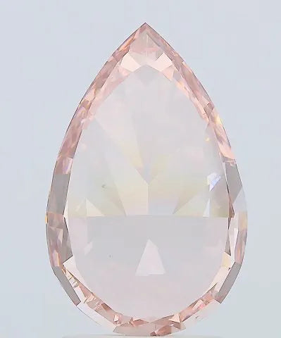 Diamant de laboratoire taille poire de 3,52 ct (couleur rose vif fantaisie, pureté VS2, certifié IGI)