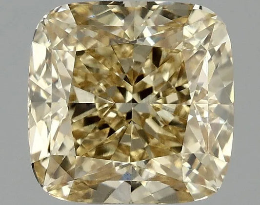 Diamant de laboratoire modifié coussin de 2,08 ct (couleur jaune intense fantaisie, pureté VVS2, certifié IGI)