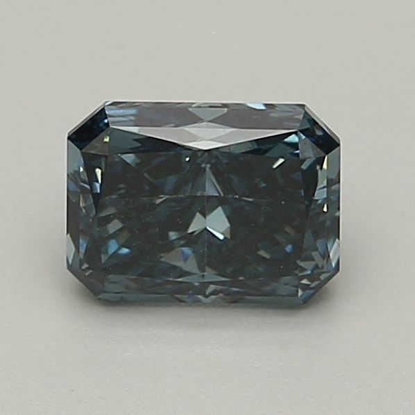 Lab-Grown Radiant Diamond - 1.02 Carats, Fancy Deep Greenish Blue Color, SI1 Clarity - Certified by IGI - Report Number: LG483102010