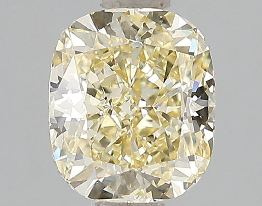 Lab-Grown Cushion Diamond - 1.6 Carats, Fancy Intense Yellow Color, VVS2 Clarity - Certified by IGI - Report Number: LG671493225