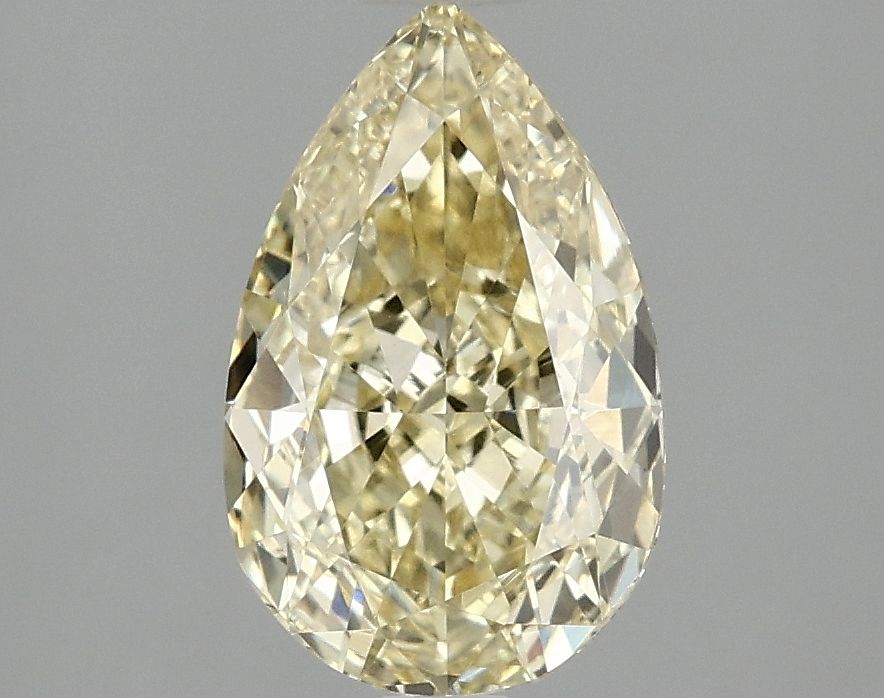 Lab-Grown Pear Diamond - 2.1 Carats, Fancy Vivid Yellow Color, VVS2 Clarity - Certified by IGI - Report Number: LG692503850
