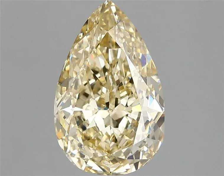 2,07 ct birnenförmiger, im Labor gezüchteter Diamant (Farbe: Fancy Yellow, Reinheit: VVS2, IGI-zertifiziert)