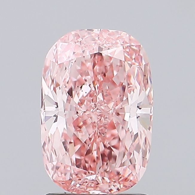 Lab-Grown Cushion Diamond - 1.57 Carats, Fancy Vivid Pink Color, VS2 Clarity - Certified by IGI - Report Number: LG685529680