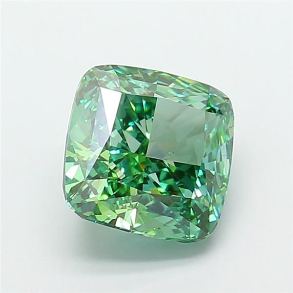 Cushion Modified 5.07ct Fancy Vivid Green VS1 - Cut • IGI • LG826614145