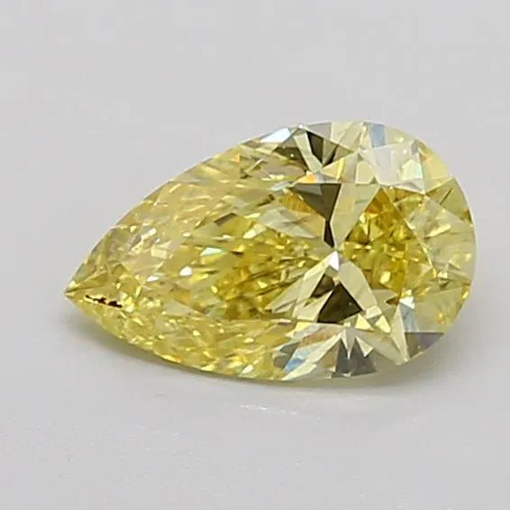 0.91ct Pear Lab Grown Diamond (Colour Fancy Intense Yellow, Clarity VS2, IGI Certified)