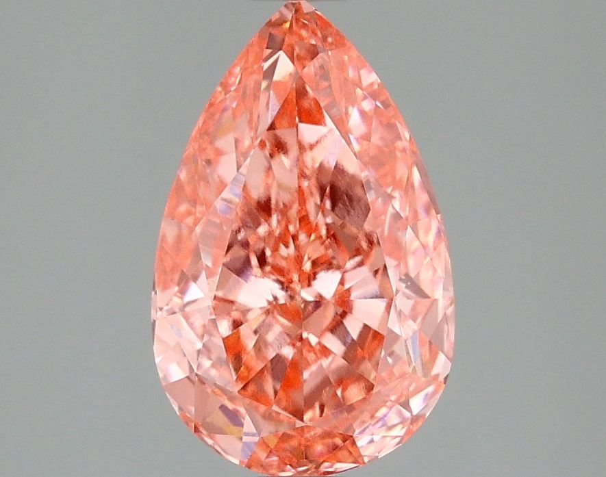 Lab-Grown Pear Diamond - 2.09 Carats, Fancy Vivid Pink Color, VVS2 Clarity - Certified by IGI - Report Number: LG665421508