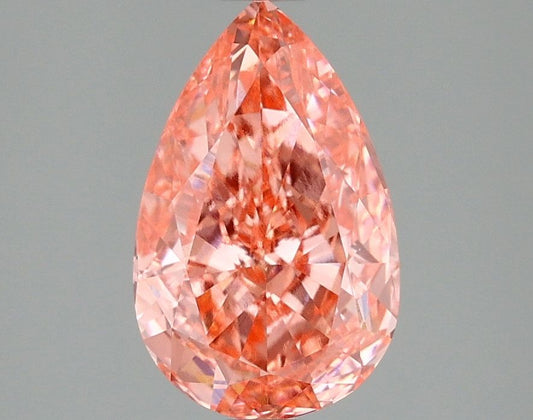 Lab-Grown Pear Diamond - 2.09 Carats, Fancy Vivid Pink Color, VVS2 Clarity - Certified by IGI - Report Number: LG665421508