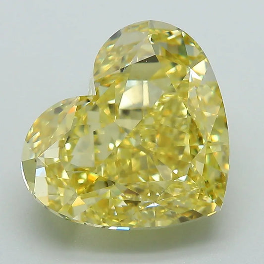 5,85 ct Herzdiamant aus Laborzucht (Farbe: Fancy Vivid Yellow, Reinheit: VVS2, IGI-zertifiziert)