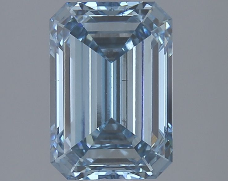 Lab-Grown Emerald Diamond - 2.6 Carats, Fancy Vivid Blue Color, VS2 Clarity - Certified by IGI - Report Number: LG626420671