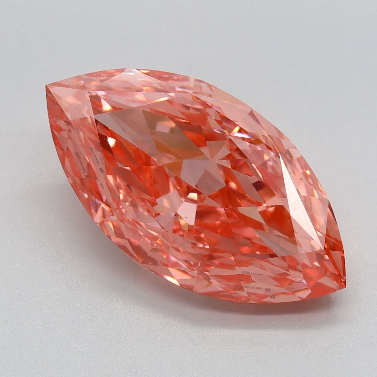 Lab-Grown Marquise Diamond - 4.09 Carats, Fancy Vivid Pink Color, VVS2 Clarity - Certified by IGI - Report Number: LG647475029
